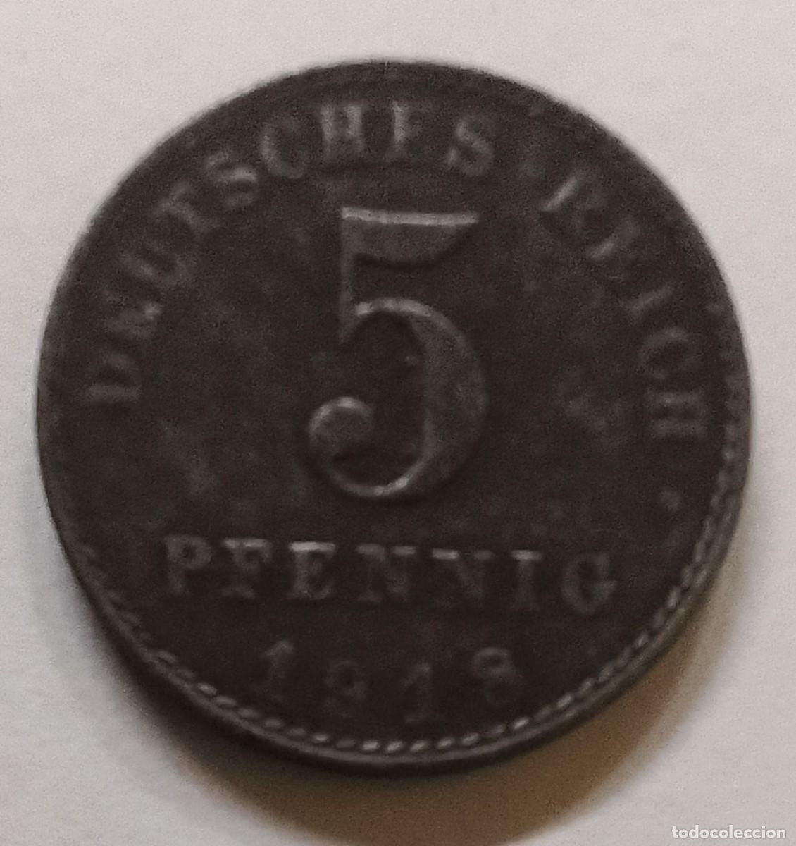 Monedas antiguas de Europa: MONEDA DE 5 PFENNIG. ALEMANIA. 1918.