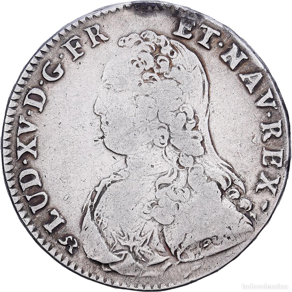 Monedas antiguas de Europa: [#1203090] Francia, Louis XV, 1/2 Ecu aux branches d'olivier, 1731, Rouen, Plata, BC+