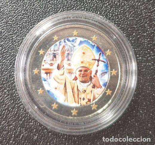 Monedas antiguas de Europa: Francia 2 Euro Color Papa Benedicto XVI (SC)