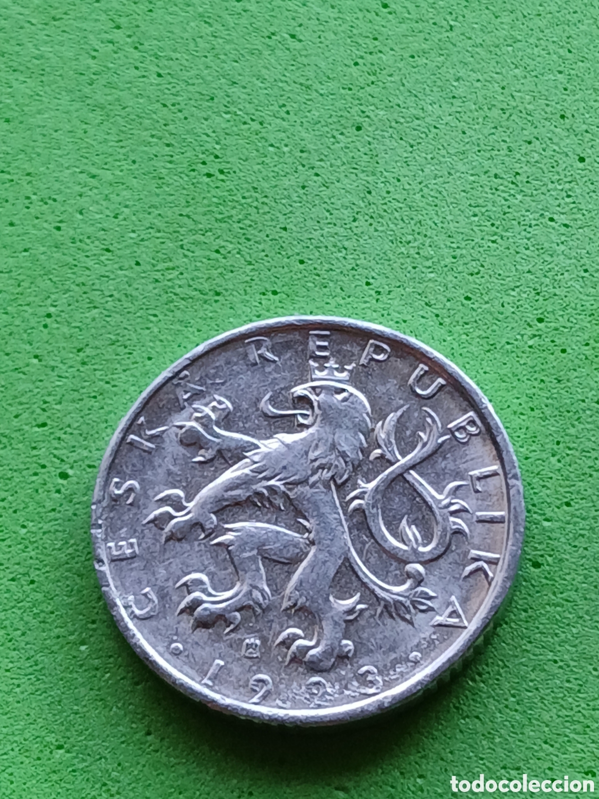 Monedas antiguas de Europa: Rep&uacute;blica Checa 50 hellers 1993 km#3 ceca &rdquo;HM&rdquo; (castillo)-Hamburgo, Alemania