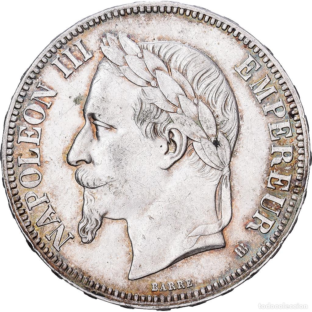 Monedas antiguas de Europa: [#1203062] Francia, 5 Francs, Napol&eacute;on III, 1867, Strasbourg, Plata, EBC, KM:799.2