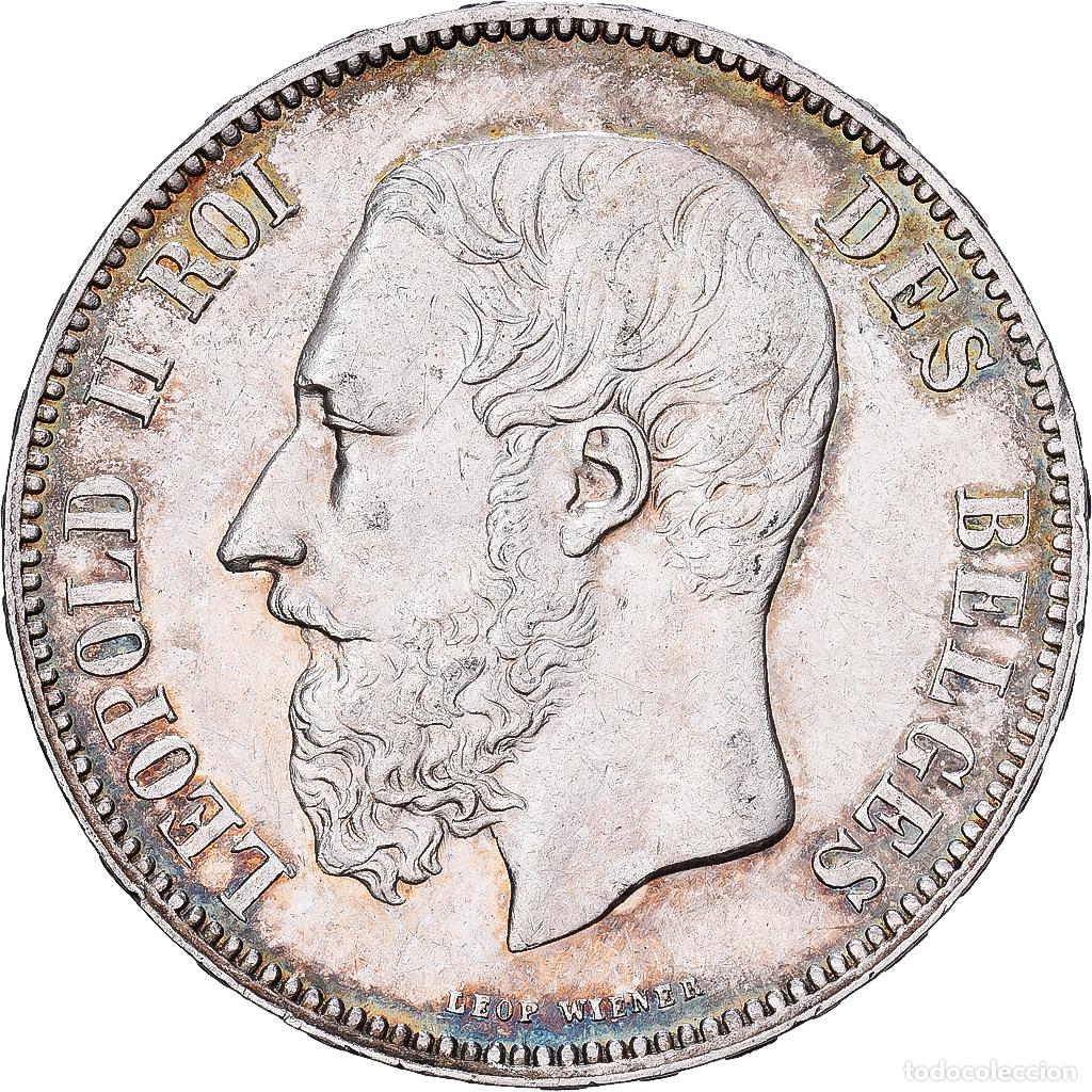 Monedas antiguas de Europa: [#1203060] B&eacute;lgica, Leopold II, 5 Francs, 5 Frank, 1875, Brussels, Plata, EBC+, KM:24