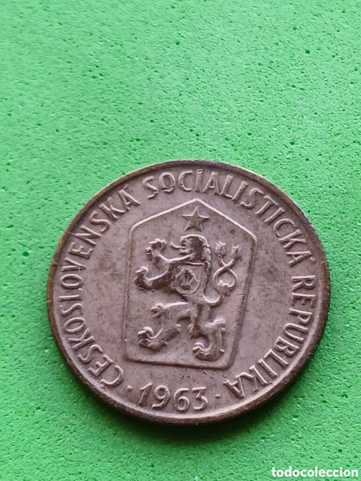 Monedas antiguas de Europa: Checoslovaquia 50 hellers 1963 km#55.1