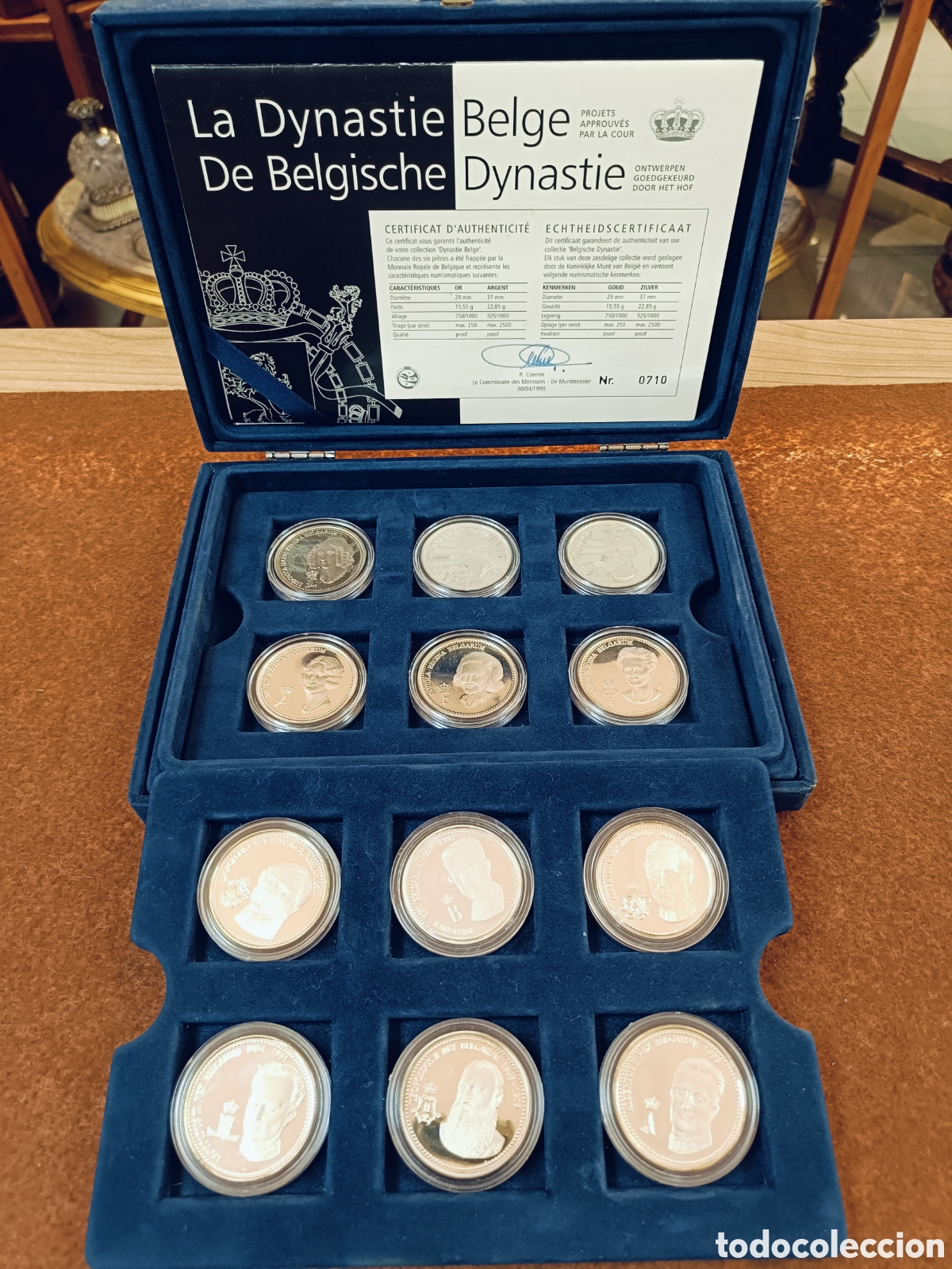 Monedas antiguas de Europa: Monedas conmemorativas de plata KMR de La Dinast&iacute;a Belga . PLATA 925 . PESO POR UNIDAD 22,85 GRAMOS