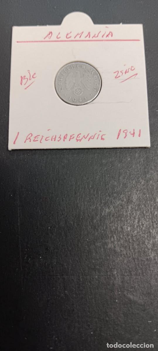 Monedas antiguas de Europa: ALEMANIA(III REICH)1 REICHSPFENNIG 1941 BC KM=97 (ZINC)CECA A