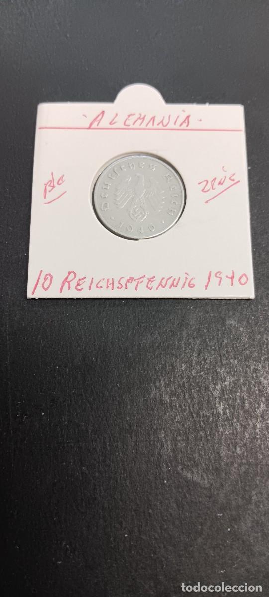Monedas antiguas de Europa: ALEMANIA(III REICH)10 REICHSPFENNIG 1940 BC KM=101 (ZINC)CECA D