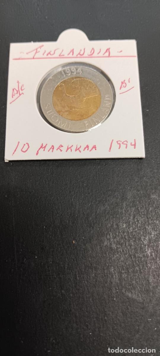 Monedas antiguas de Europa: FINLANDIA 10 MARKKAA 1994 BC KM=77 (BIMETALICA)