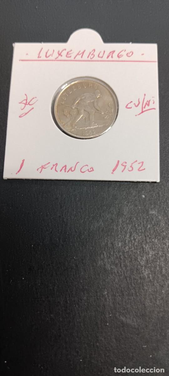 Monedas antiguas de Europa: LUXEMBURGO 1 FRANCO 1952 S/C KM=46.2 (CUPRONIQUEL)