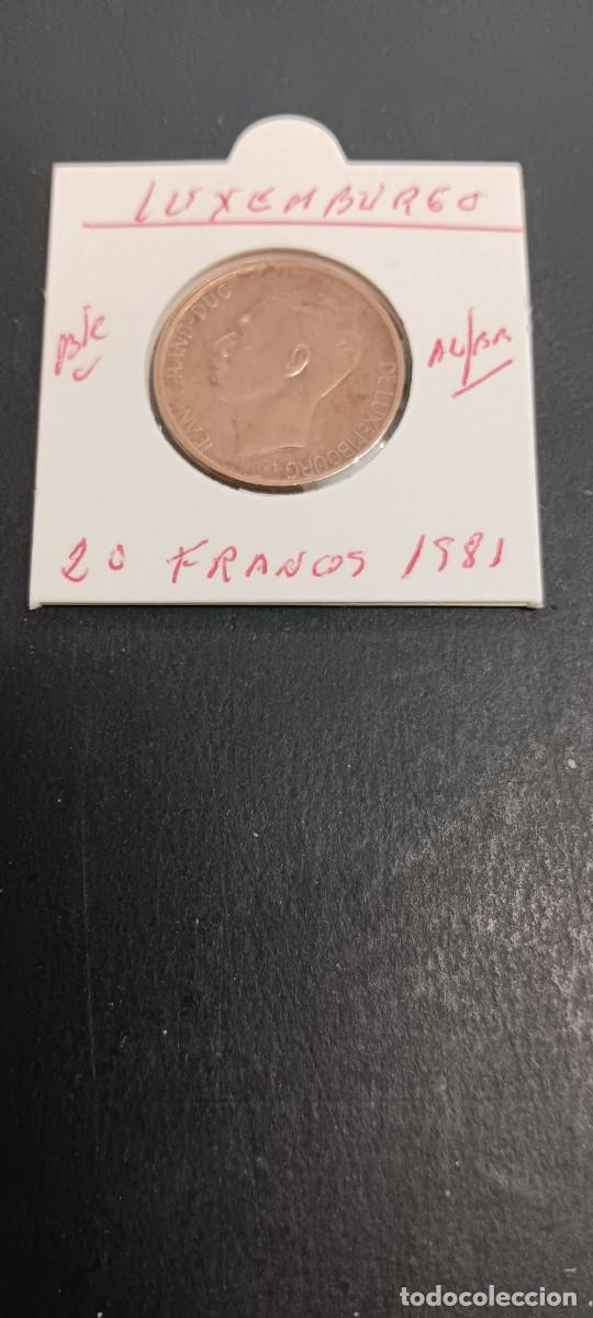 Monedas antiguas de Europa: LUXEMBURGO 20 FRANCOS 1981 BC KM=58 (ALUMINIO-BRONCE)