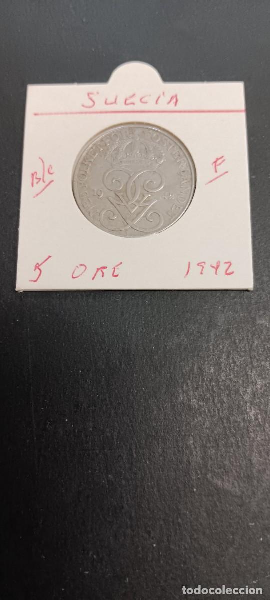 Monedas antiguas de Europa: SUECIA 5 ORE 1942 BC KM=812 (HIERRO) GUSTAV V