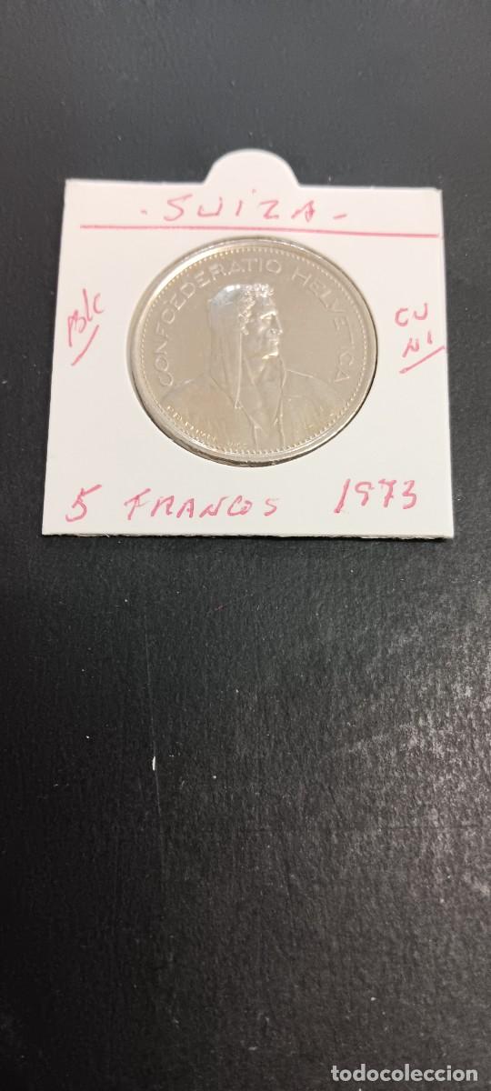 Monedas antiguas de Europa: SUIZA 5 FRANCOS 1973 BC KM=40a.1 (CUPRONIQUEL)