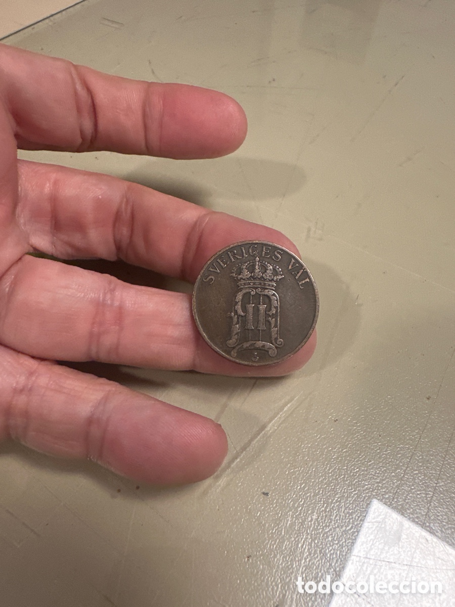 Monedas antiguas de Europa: Moneda de Suecia de 5 ore a&ntilde;o 1907