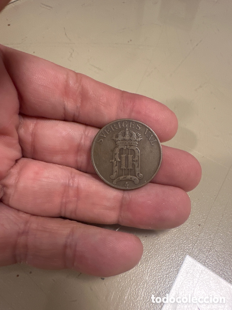 Monedas antiguas de Europa: Moneda de Suecia de 5 ore a&ntilde;o 1907