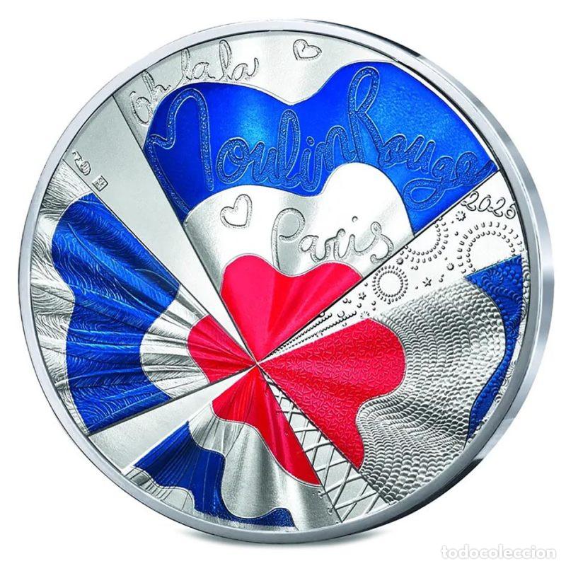 Monedas antiguas de Europa: FRANCIA 10 EURO PLATA COLOR 2026 MOULIN ROUGE. CANCAN