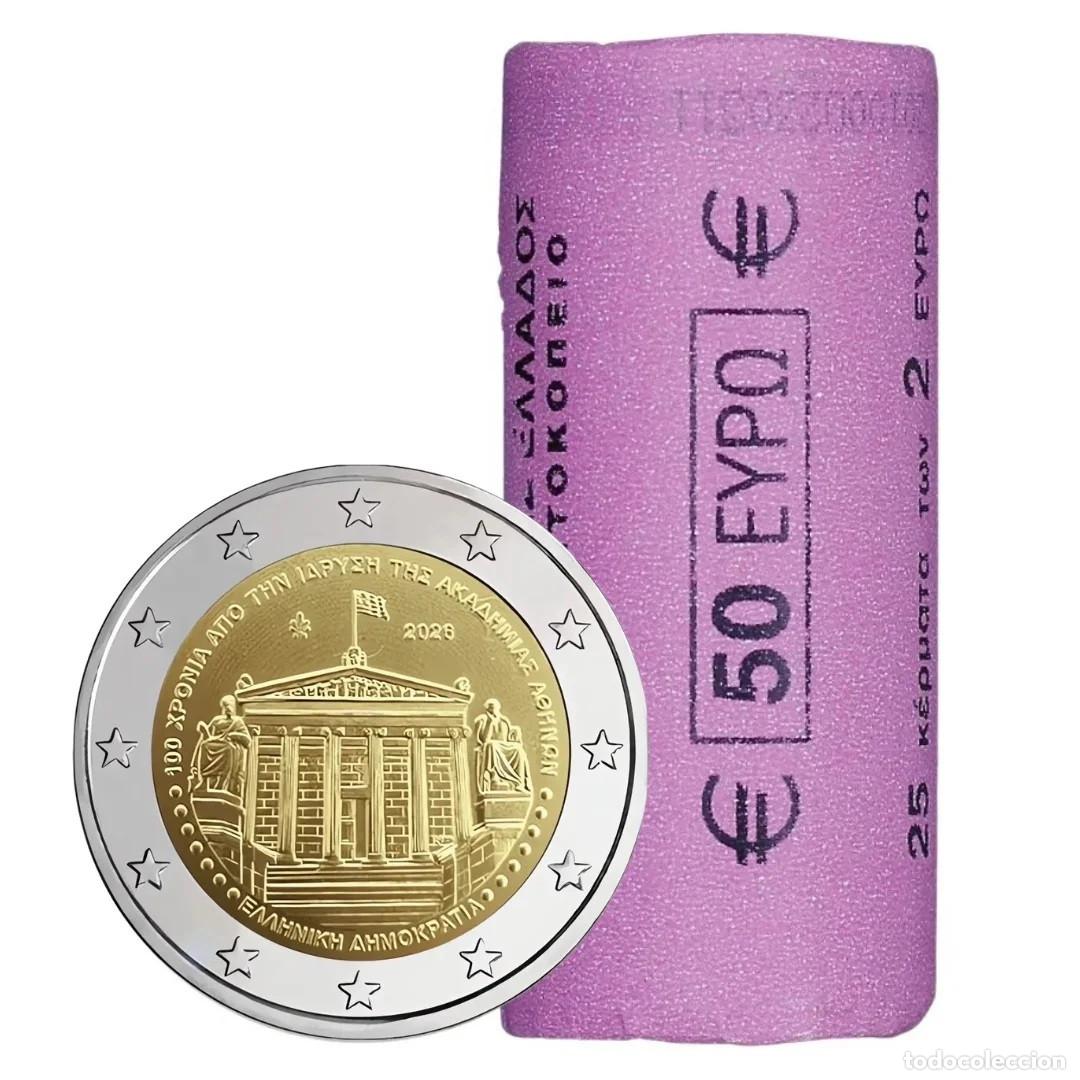 Monedas antiguas de Europa: GRECIA 2 euros 2026 - 100 A&ntilde;os de la fundaci&oacute;n de la Academia de Atenas S/C