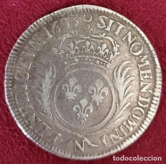 Monedas antiguas de Europa: MEDIO ECU 1693 FRANCIA