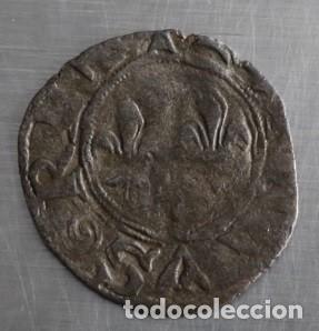 Monedas antiguas de Europa: DINERO TOURNOIS 1385 FRANCIA. CARLOS VI