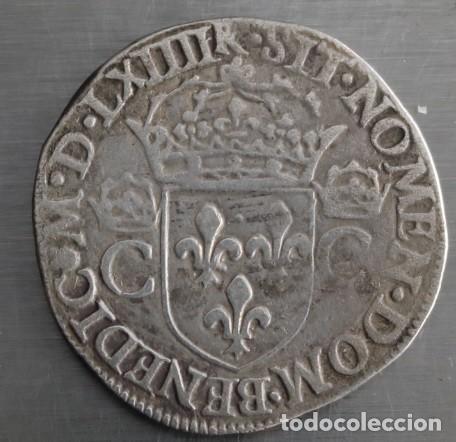 Monedas antiguas de Europa: TESTON 1564 FRANCIA. CARLOS IX