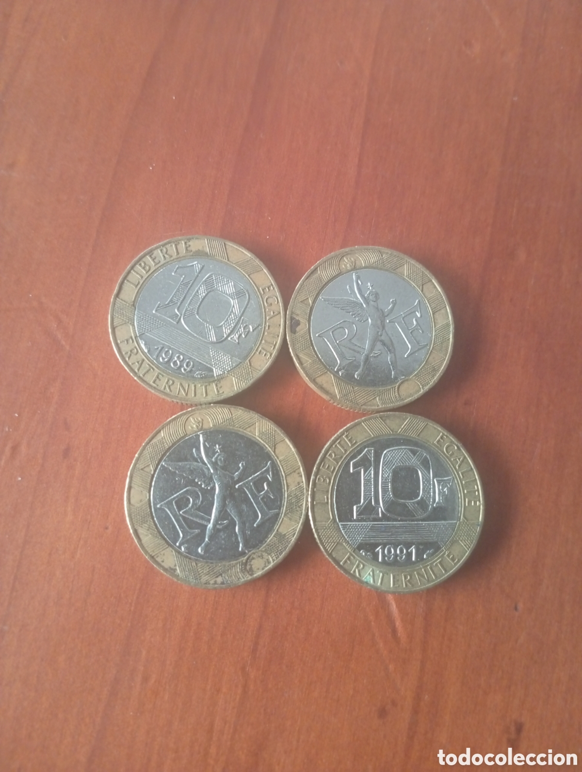 Monedas antiguas de Europa: MONEDA FRANCESA 10 FRANCOS 1989 - 1991
