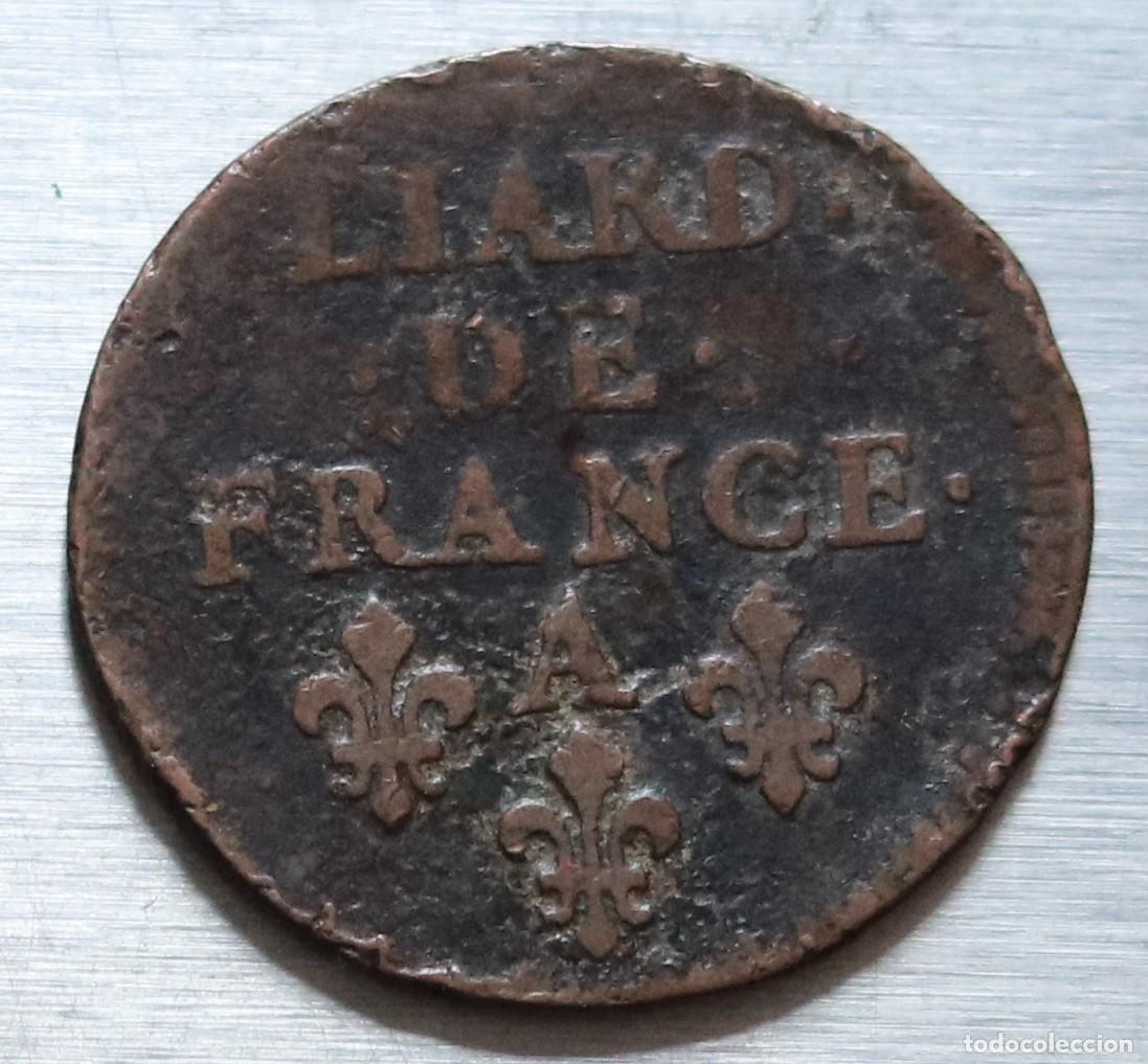Monedas antiguas de Europa: LIARD 1655 FRANCIA. LUIS XIV