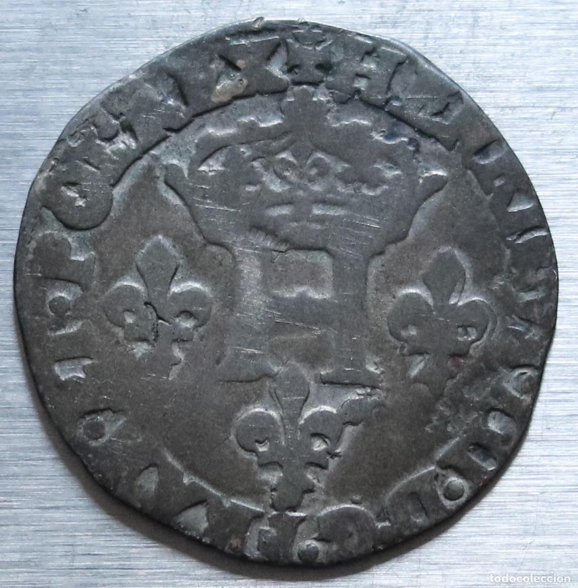Monedas antiguas de Europa: DOBLE SOL 1585 FRANCIA. ENRIQUE III