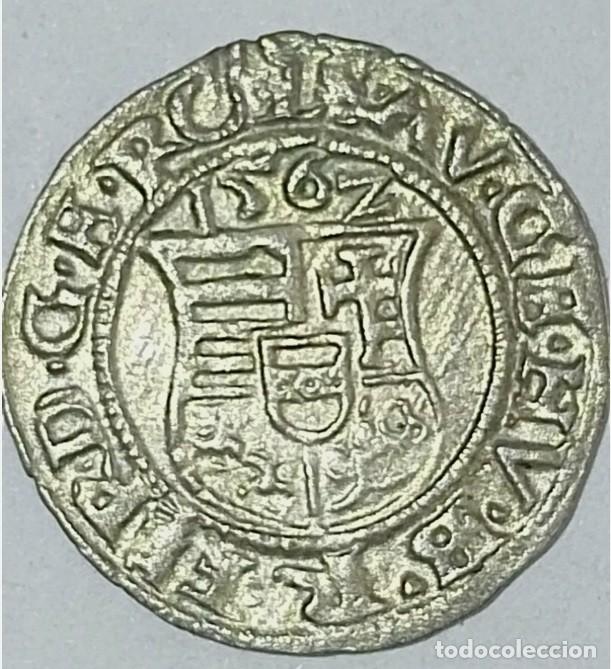 Monedas antiguas de Europa: DINERO 1562 HUNGRIA. LEYENDA EMPIEZA ABAJO. RARA