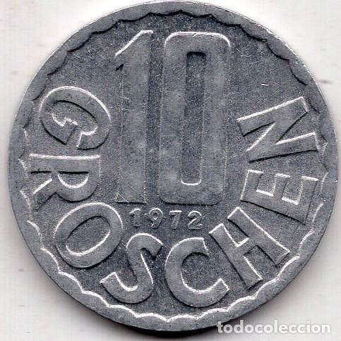 Monedas antiguas de Europa: AUSTRIA 1972 10 GROSCHEN KM 2878 VF