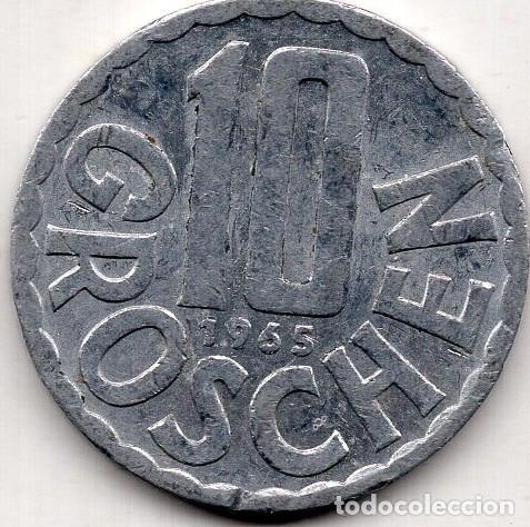 Monedas antiguas de Europa: AUSTRIA 1965 10 GROSCHEN KM 2878 VF