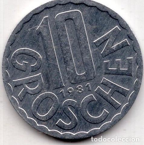 Monedas antiguas de Europa: AUSTRIA 1981 10 GROSCHEN KM 2878 VF