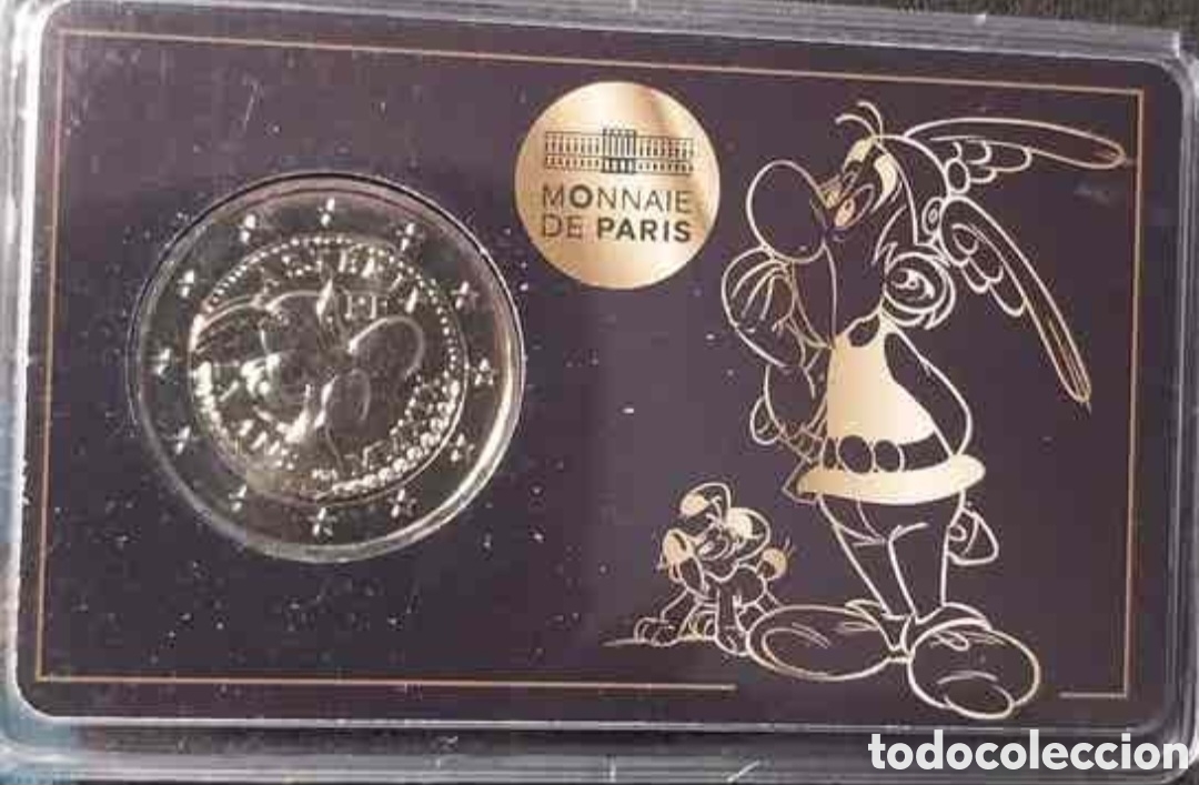 Monedas antiguas de Europa: 2 Euros Francia 2019 - Ast&eacute;rix e Id&eacute;fix - SDC Flor Cu&ntilde;o