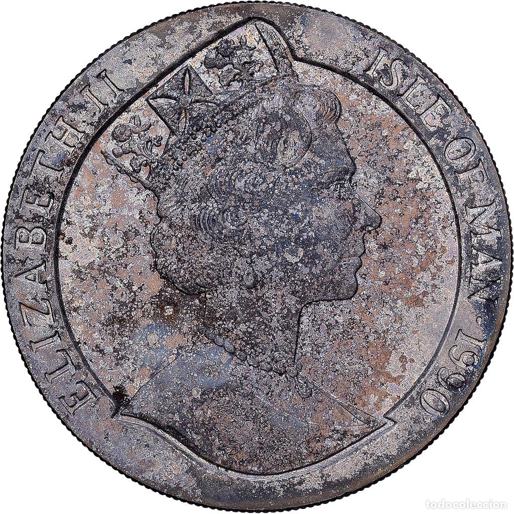 Monedas antiguas de Europa: [#1529706] Isla de Man, Elizabeth II, Crown, 1990, Pobjoy Mint, Cobre - n&iacute;quel, EBC