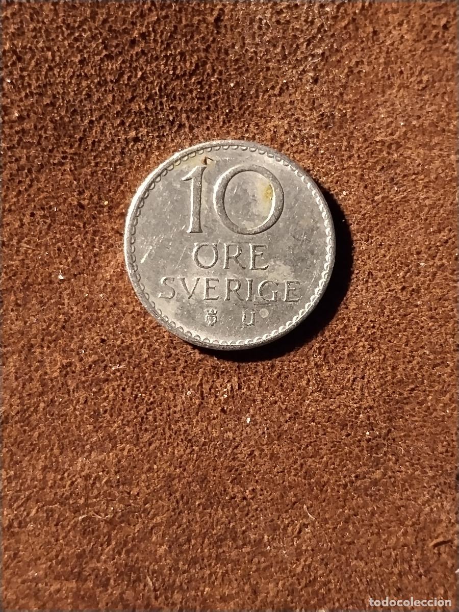 Monete antiche di Europa: Suecia &ndash; 10 &Ouml;re 1969 &ndash; Gustavo VI Adolfo &ndash; Moneda plateada