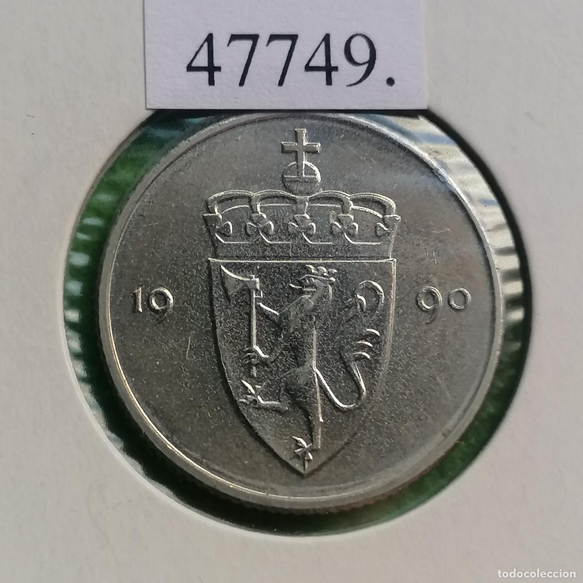 Monedas antiguas de Europa: Noruega 50 ore 1990,