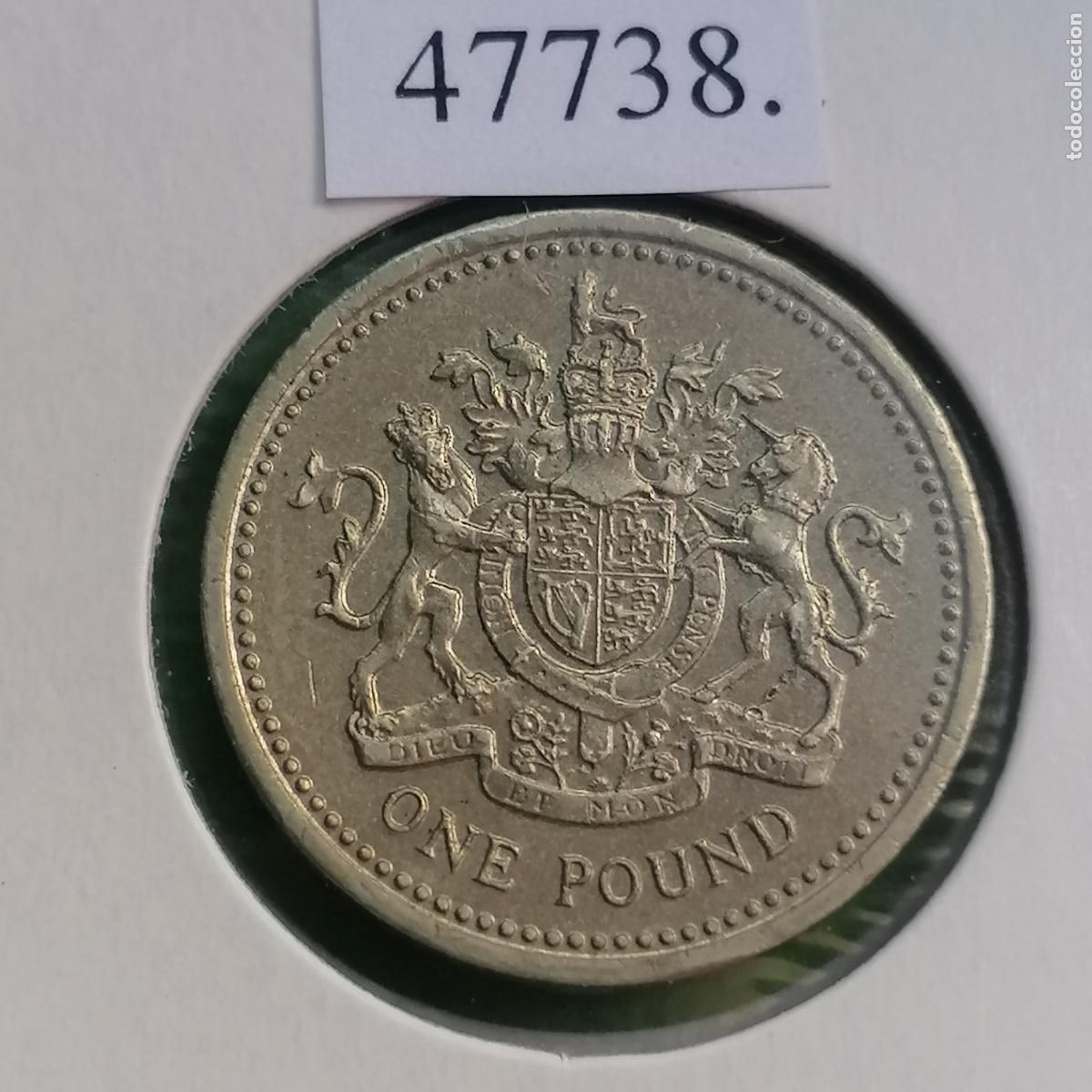 Monedas antiguas de Europa: UK, 1 libra 1983, Escudo de Armas Real brit&aacute;nico, Reino Unido, Inglaterra