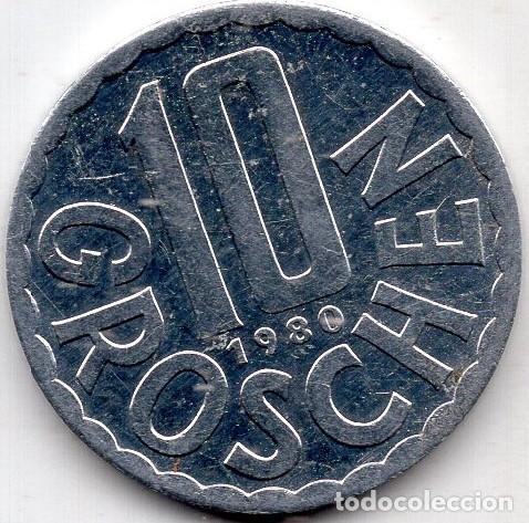 Monedas antiguas de Europa: AUSTRIA 1980 10 GROSCHEN KM 2878 UNC