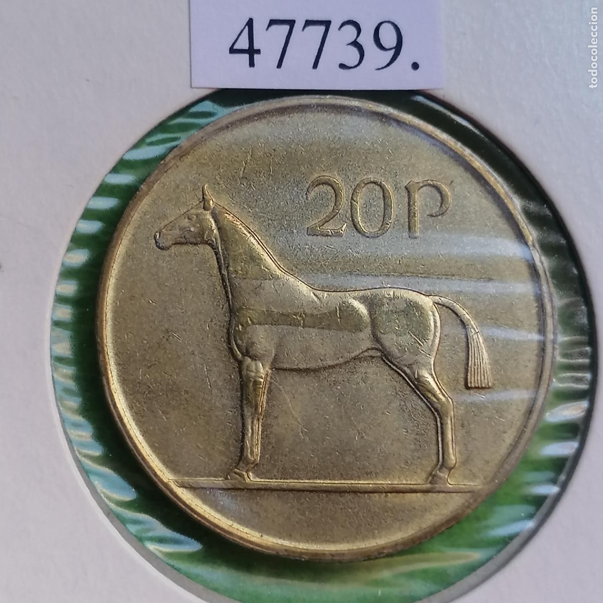 Monedas antiguas de Europa: Irlanda 20 peniques 1986