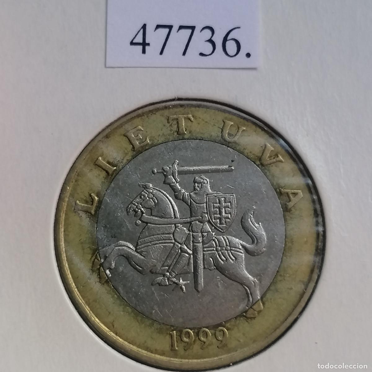 Monedas antiguas de Europa: Lituania 2 litai 1999, bimet&aacute;lica