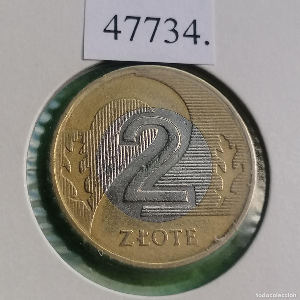 Monedas antiguas de Europa: Polonia 2 sloty 1994, bimet&aacute;lica, Złote