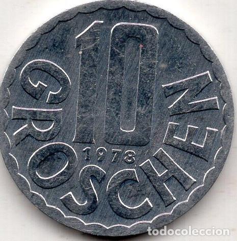 Monedas antiguas de Europa: AUSTRIA 1978 10 GROSCHEN KM 2878 VF
