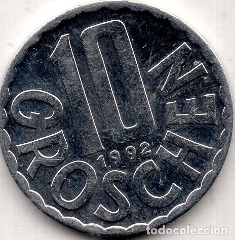 Monedas antiguas de Europa: AUSTRIA 1992 10 GROSCHEN KM 2878 VF