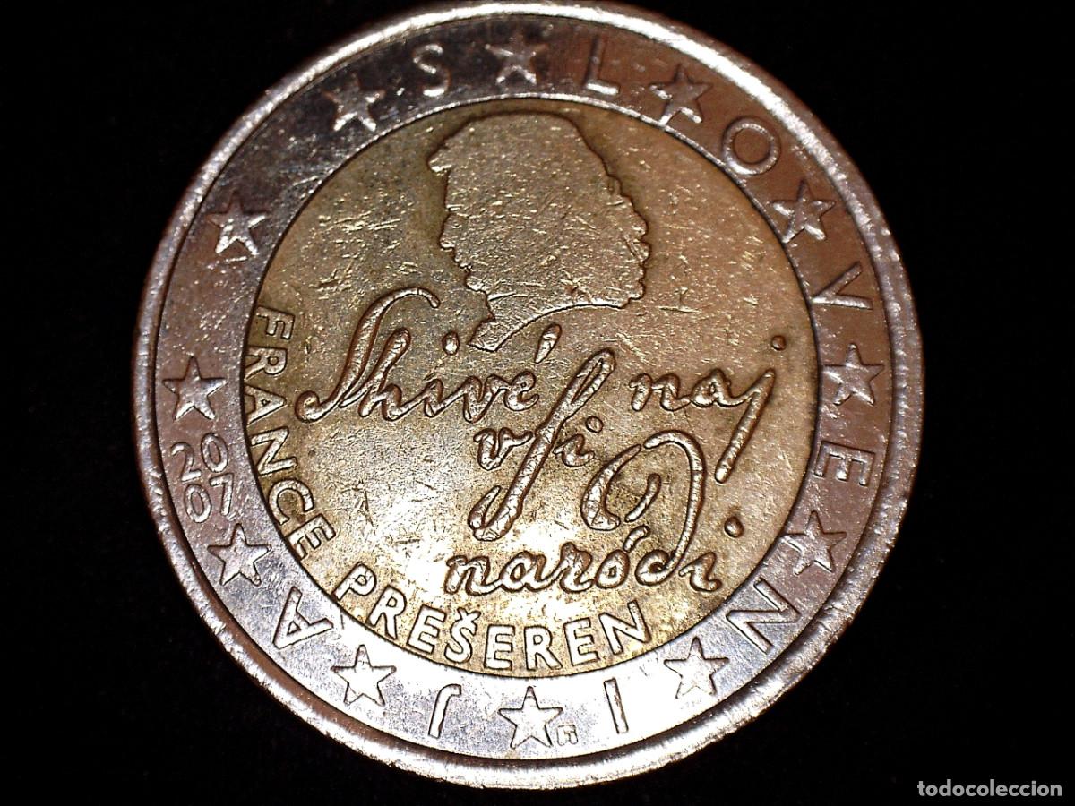 Monedas antiguas de Europa: 2 EUROS COMMEMORATIVOS ESLOVENIA 2007 FRANCE PRESEREN CIRCULADA MONEDAS USADAS MONEDA COMMEMORATIVA