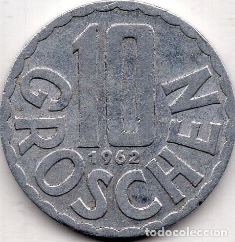 Monedas antiguas de Europa: AUSTRIA 1962 10 GROSCHEN KM 2878 VF