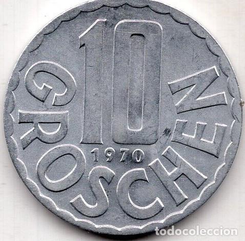 Monedas antiguas de Europa: AUSTRIA 1970 10 GROSCHEN KM 2878 UNC