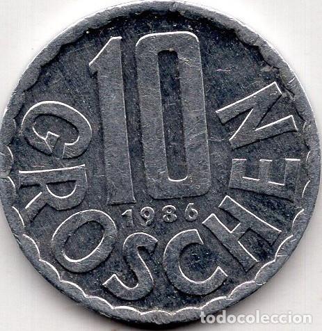 Monedas antiguas de Europa: AUSTRIA 1986 10 GROSCHEN KM 2878 VF