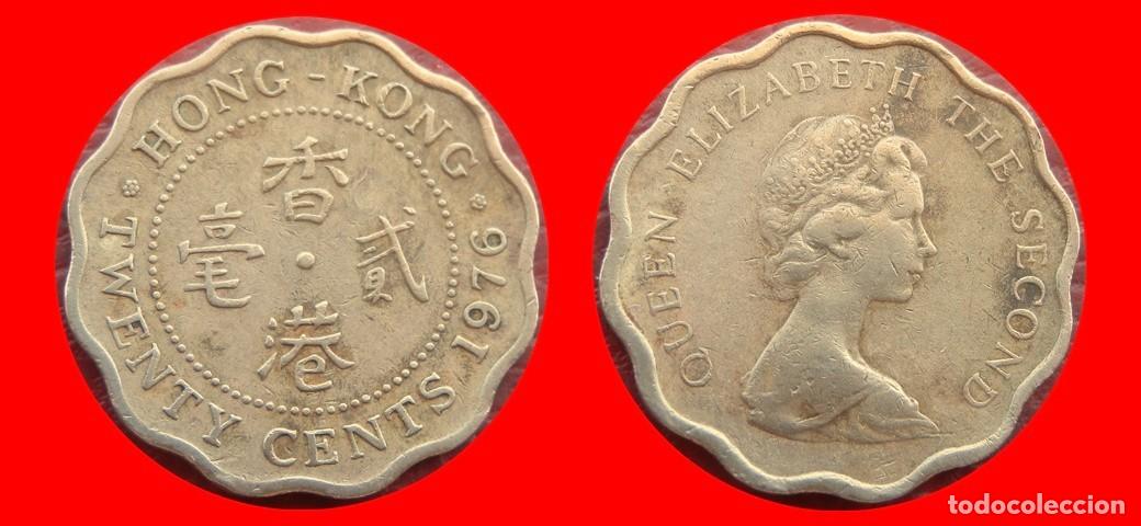 Monedas antiguas de Europa: 20 CENTAVOS CENTS CENTIMOS 1976 HONG KONG-151796