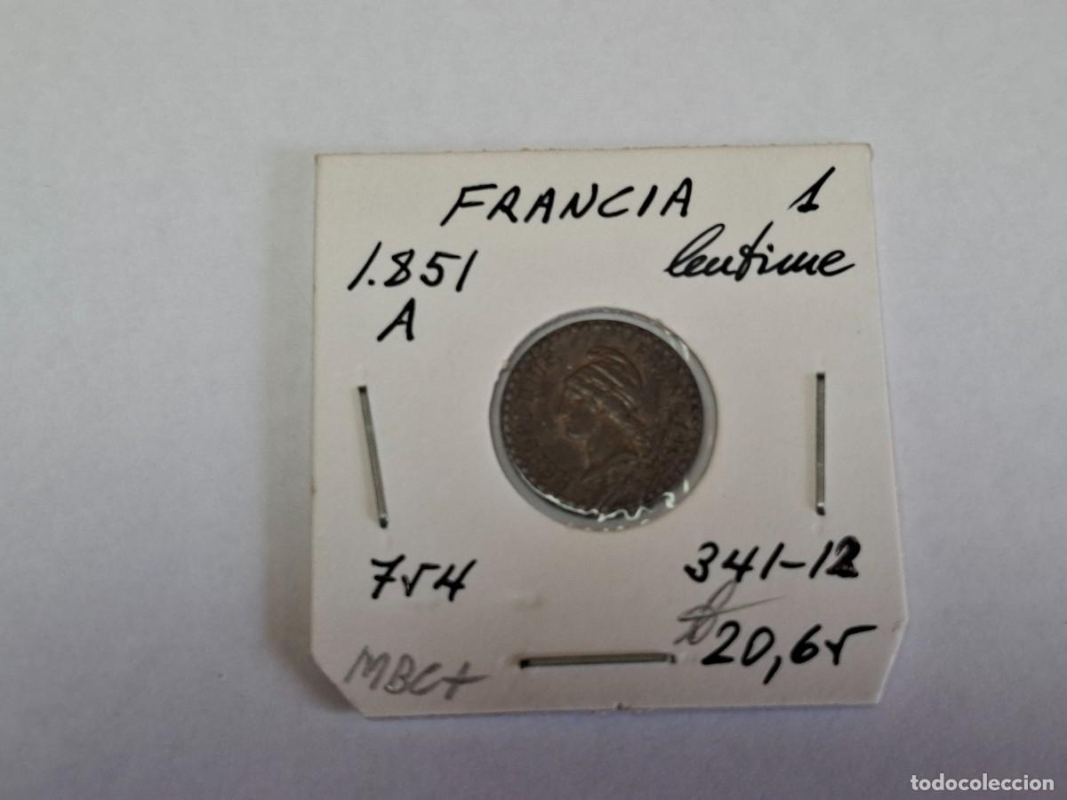 Monedas antiguas de Europa: 1 CENTIME de 1851 A KM 754 FRANCIA en MBC+