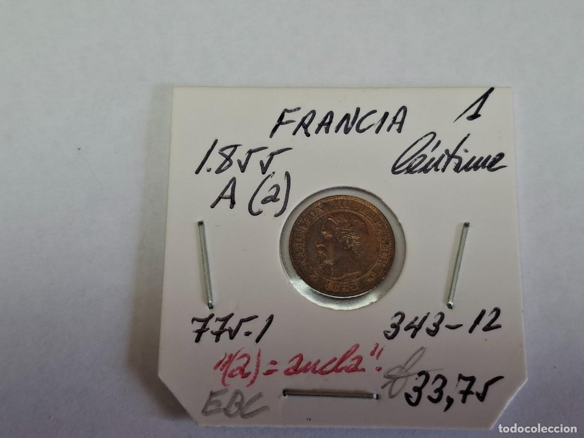 Monedas antiguas de Europa: 1 CENTIME de 1855 A KM 775.1 FRANCIA en EBC