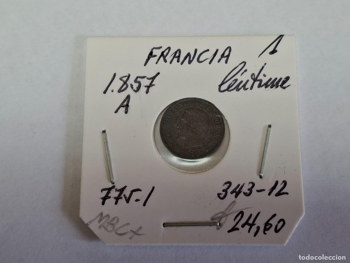 Monedas antiguas de Europa: 1 CENTIME de 1857 A KM 775.1 FRANCIA en MBC+