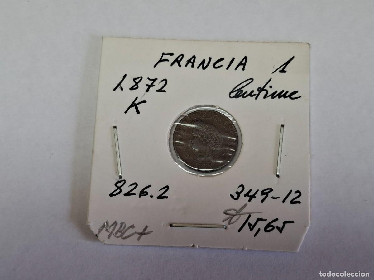Monedas antiguas de Europa: 1 CENTIME de 1872 K KM 826.2 FRANCIA en MBC+