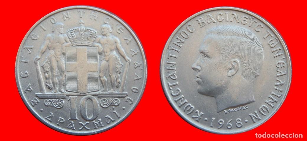 Monedas antiguas de Europa: 10 DRACMAS 1968 GRECIA-151807